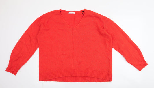 Womens UK Size M H&M Orange Pullover Jumper