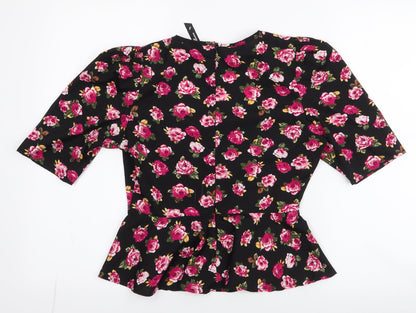 influence Womens Multicoloured Floral Polyester Basic Blouse Size 8 Square Neck