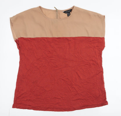 Womens UK Size 12 New Look Orange Jersey T-Shirt