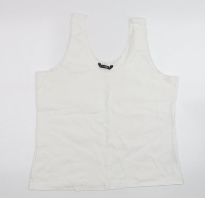 Womens UK Size 2XL Dunnes Stores White Basic Tank