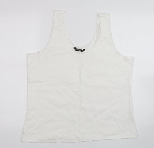 Womens UK Size 2XL Dunnes Stores White Basic Tank
