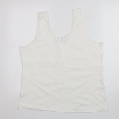 Womens UK Size 2XL Dunnes Stores White Basic Tank