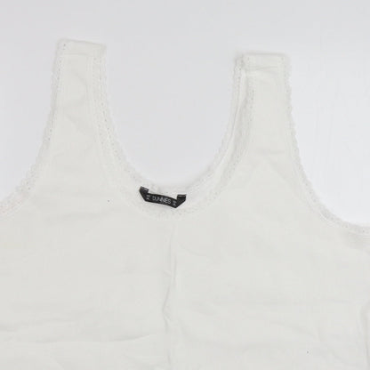 Womens UK Size 2XL Dunnes Stores White Basic Tank