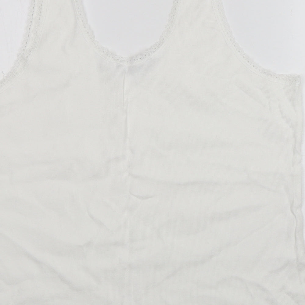Womens UK Size 2XL Dunnes Stores White Basic Tank