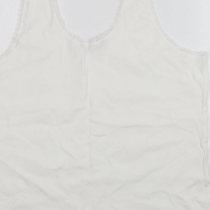 Womens UK Size 2XL Dunnes Stores White Basic Tank