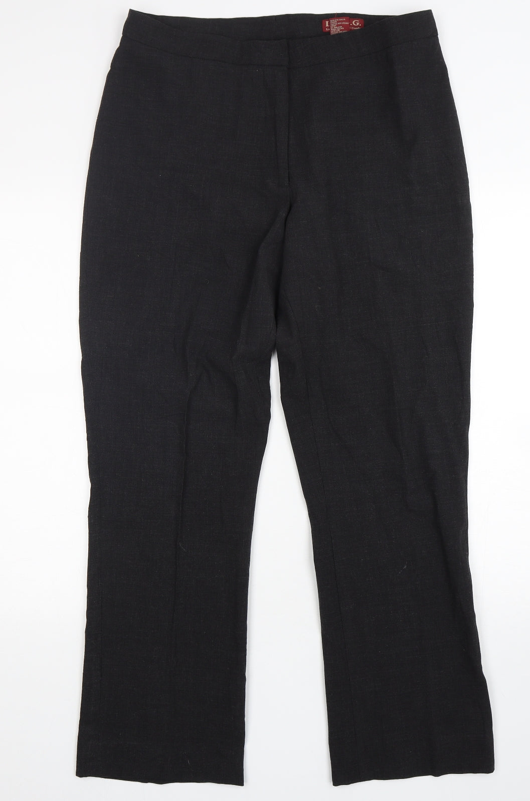 L.O.G.G Womens Grey  Polyester Trousers  Size 16 L30 in Regular Zip