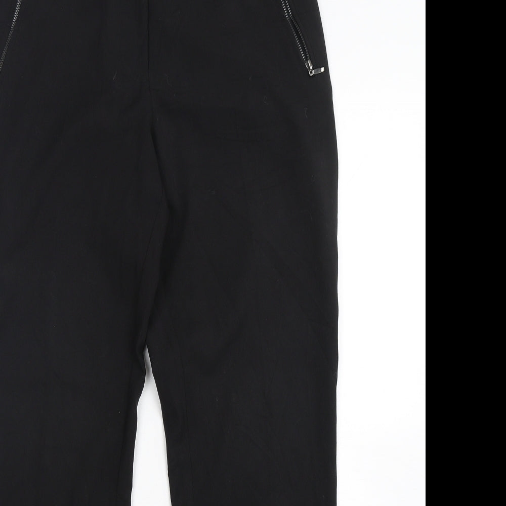 Womens UK Size 10 M&Co Regular Fit  Black Trousers