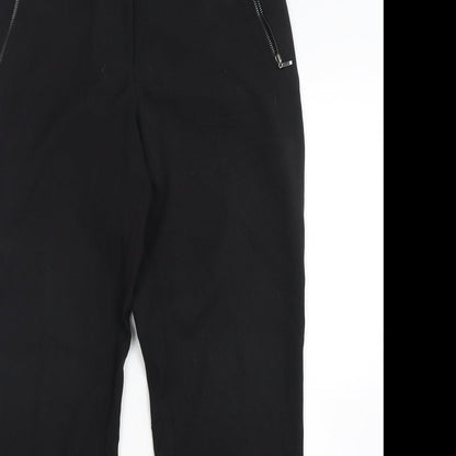 Womens UK Size 10 M&Co Regular Fit  Black Trousers