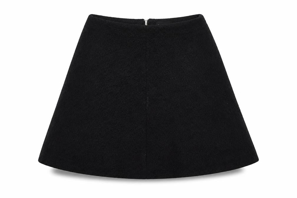 Topshop Womens Black  Polyester Mini Skirt Size 8