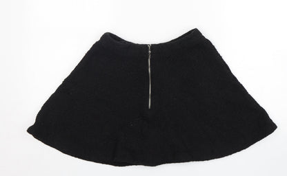 Topshop Womens Black  Polyester Mini Skirt Size 8