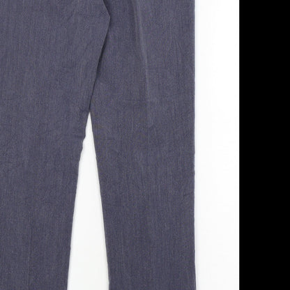 Classic  Womens Blue  Polyester Trousers  Size 10 L30 in Regular