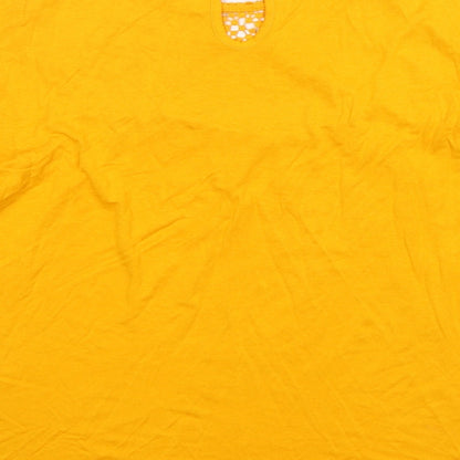 F&F Womens Orange  Viscose Basic T-Shirt Size 10 Round Neck