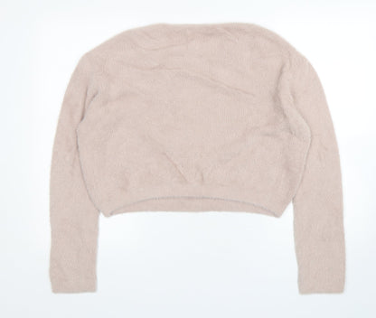 Womens UK Size M Pull&Bear Pink Pullover Jumper