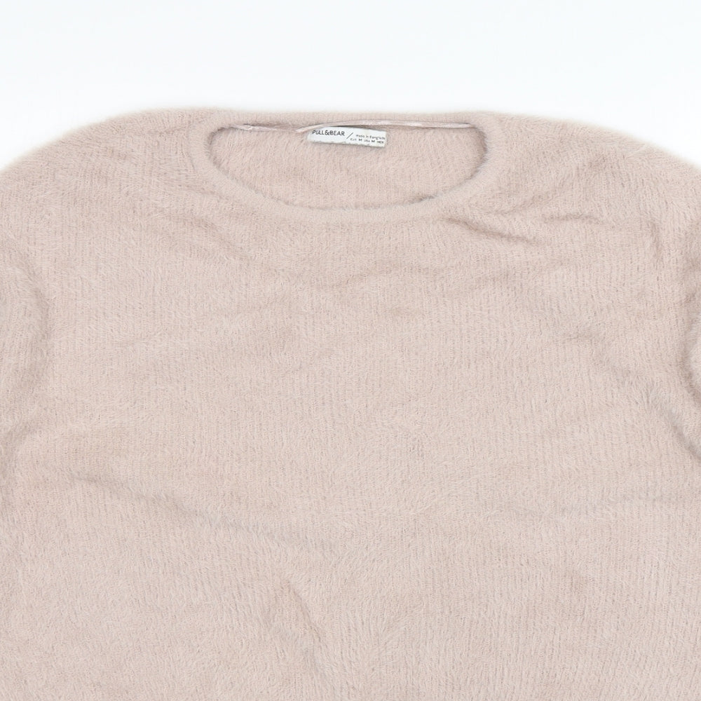 Womens UK Size M Pull&Bear Pink Pullover Jumper