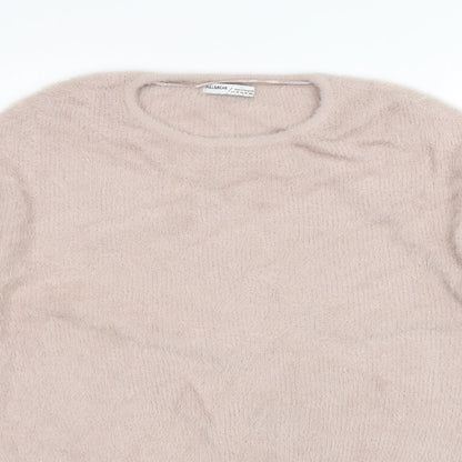 Womens UK Size M Pull&Bear Pink Pullover Jumper