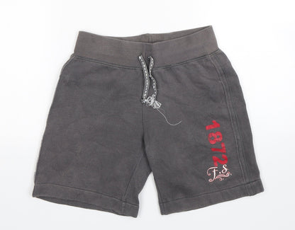 Freespirit Girls Grey  Cotton Sweat Shorts Size 9-10 Years  Regular Drawstring