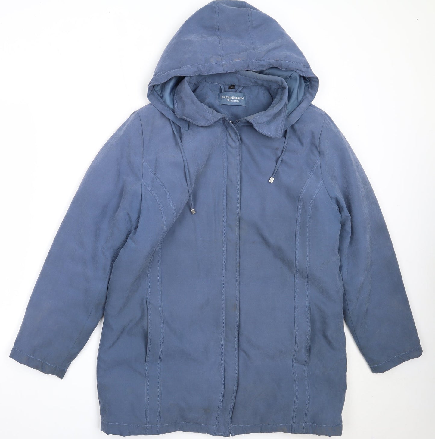 Womens UK Size 14 Katherine Hammond Blue Overcoat
