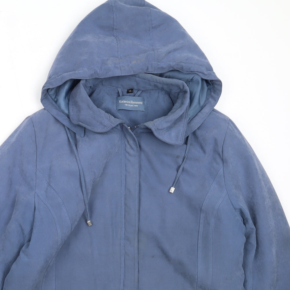 Womens UK Size 14 Katherine Hammond Blue Overcoat