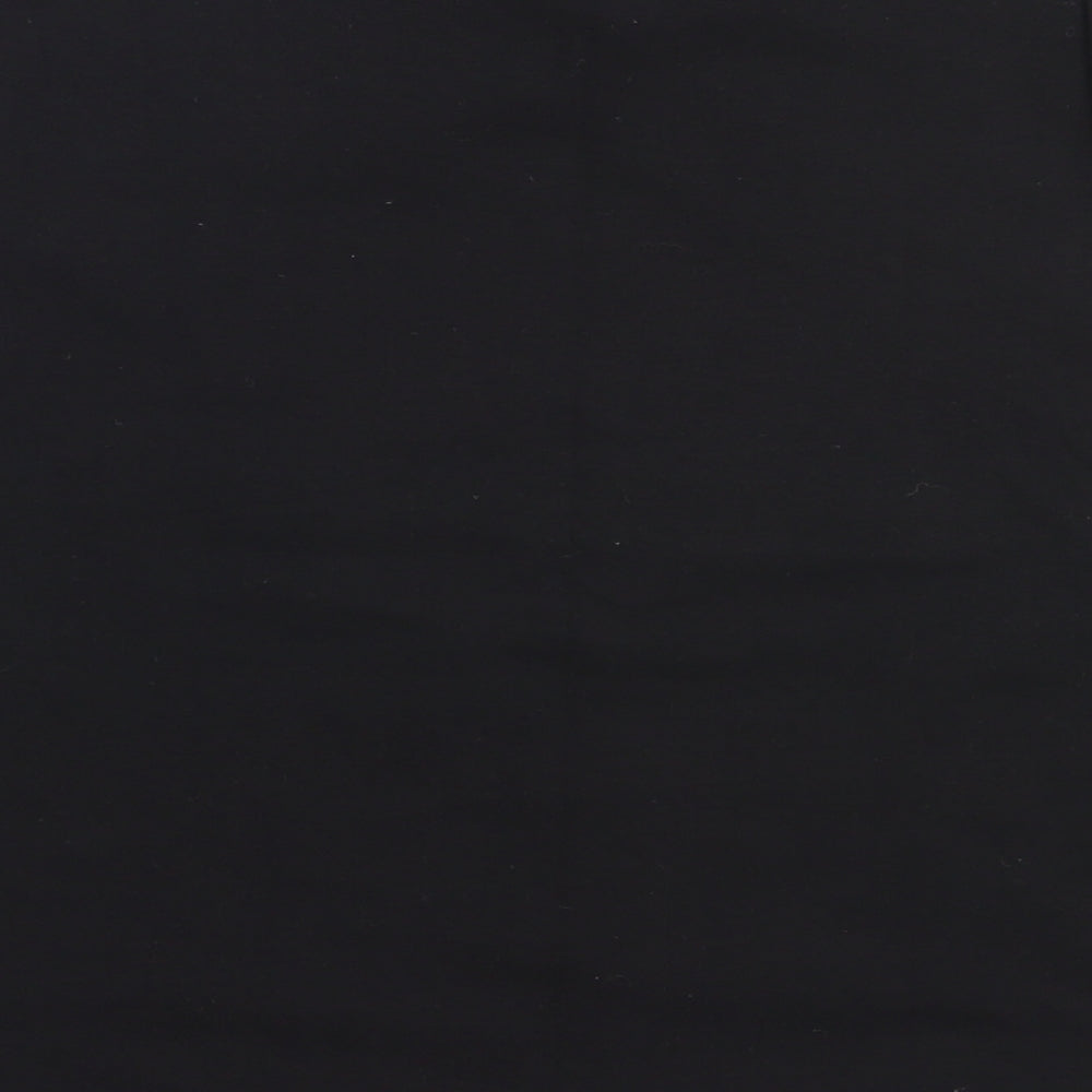 SheIn Girls Black  Cotton Basic T-Shirt Size 11-12 Years Round Neck