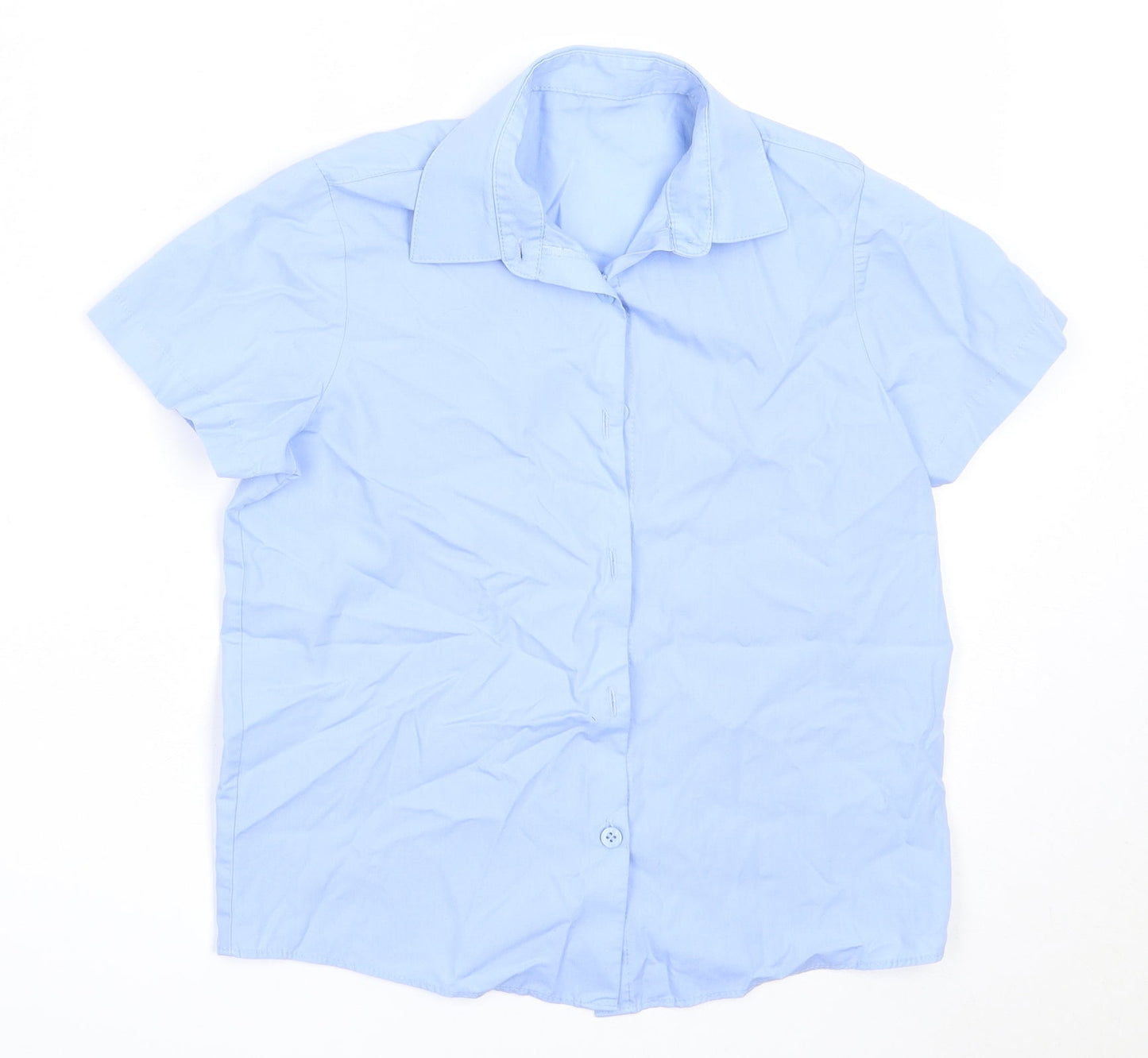 George Boys Blue  Polyester Basic Button-Up Size 8-9 Years Collared  - school