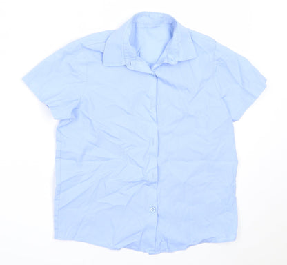 George Boys Blue  Polyester Basic Button-Up Size 8-9 Years Collared  - school