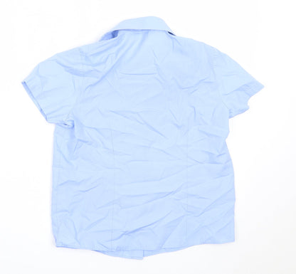 George Boys Blue  Polyester Basic Button-Up Size 8-9 Years Collared  - school