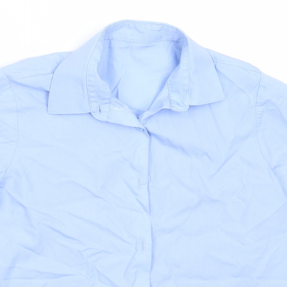George Boys Blue  Polyester Basic Button-Up Size 8-9 Years Collared  - school