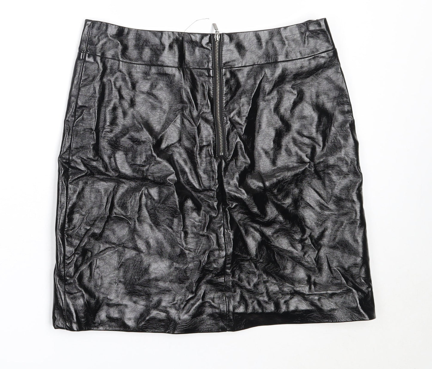 Marks and Spencer Womens Black  Polyurethane Mini Skirt Size 10