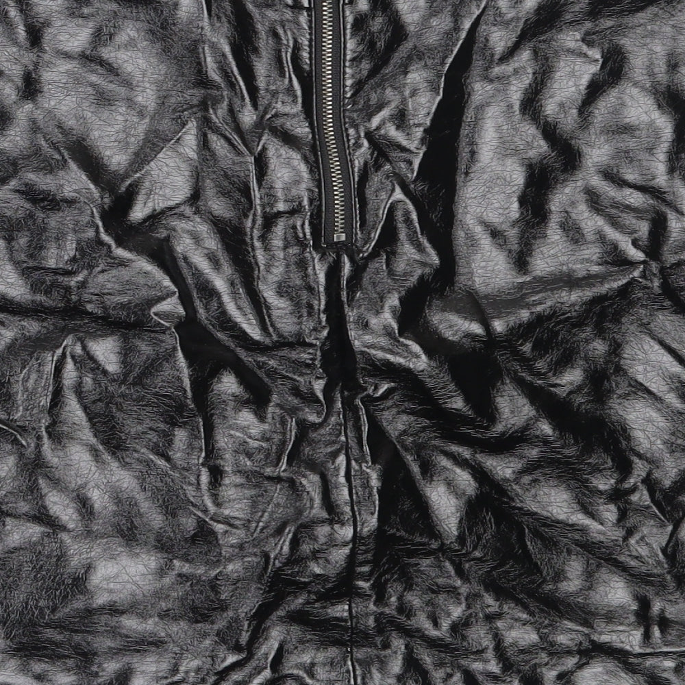 Marks and Spencer Womens Black  Polyurethane Mini Skirt Size 10