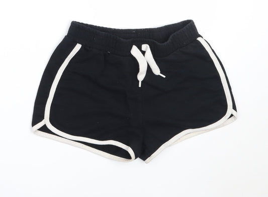 Dunnes Stores Womens Black  Cotton Sweat Shorts Size 25 in  Regular