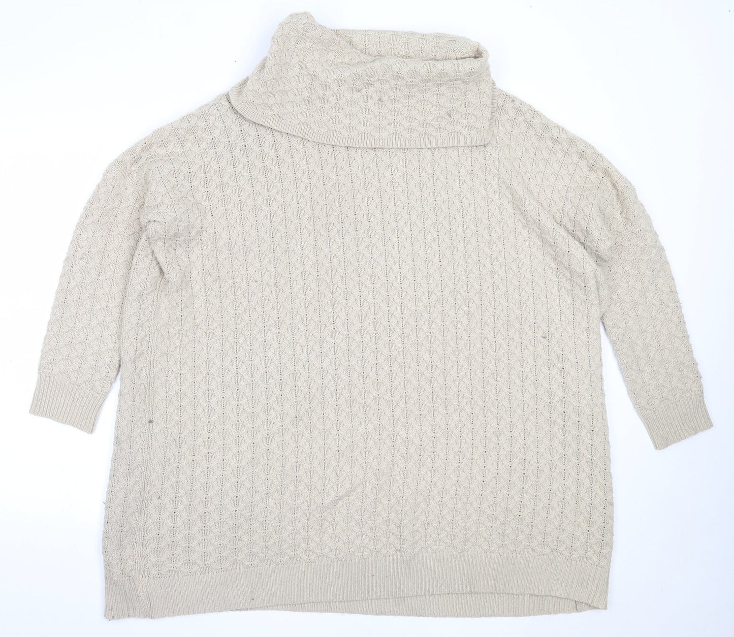 Womens UK Size S H&M Beige Pullover Jumper
