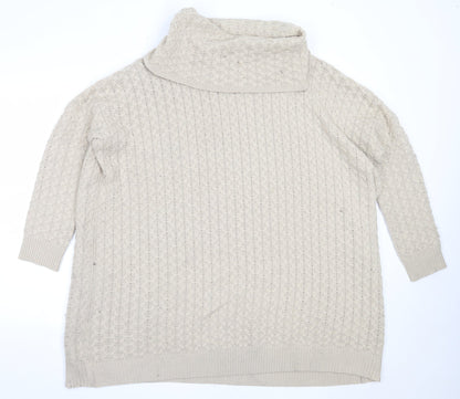 Womens UK Size S H&M Beige Pullover Jumper