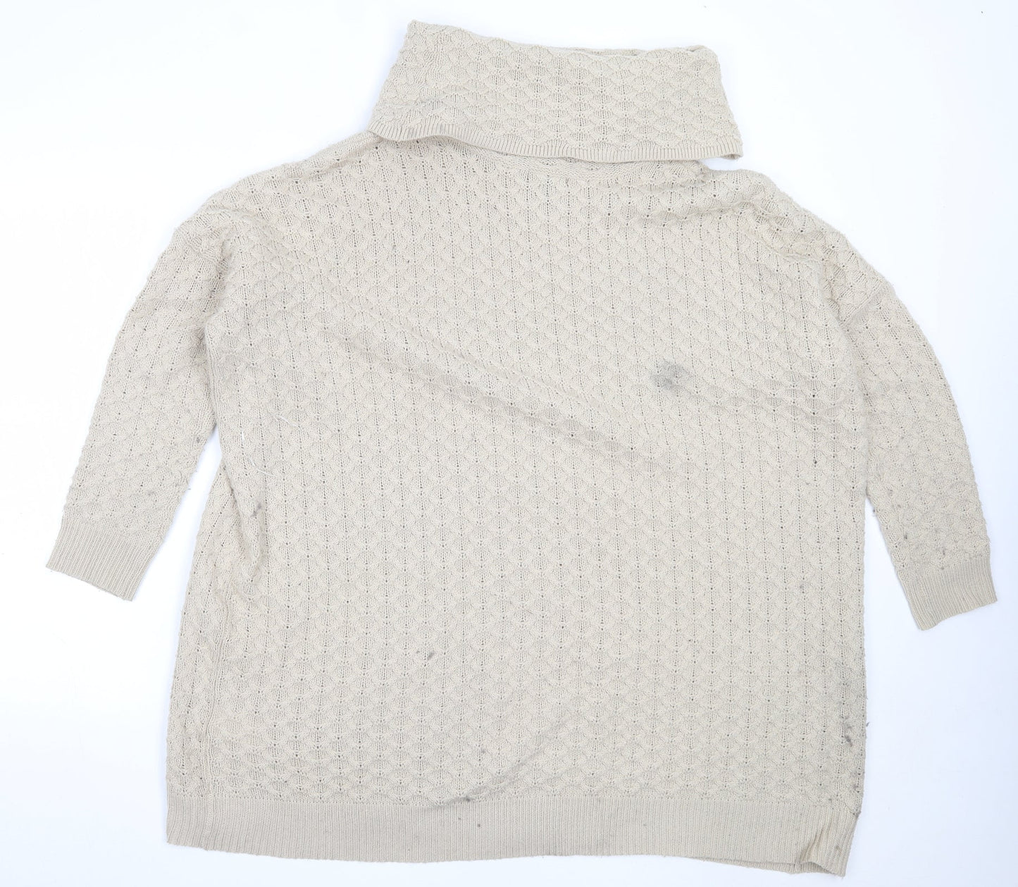 Womens UK Size S H&M Beige Pullover Jumper