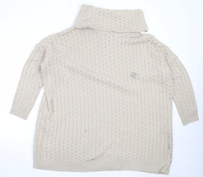 Womens UK Size S H&M Beige Pullover Jumper