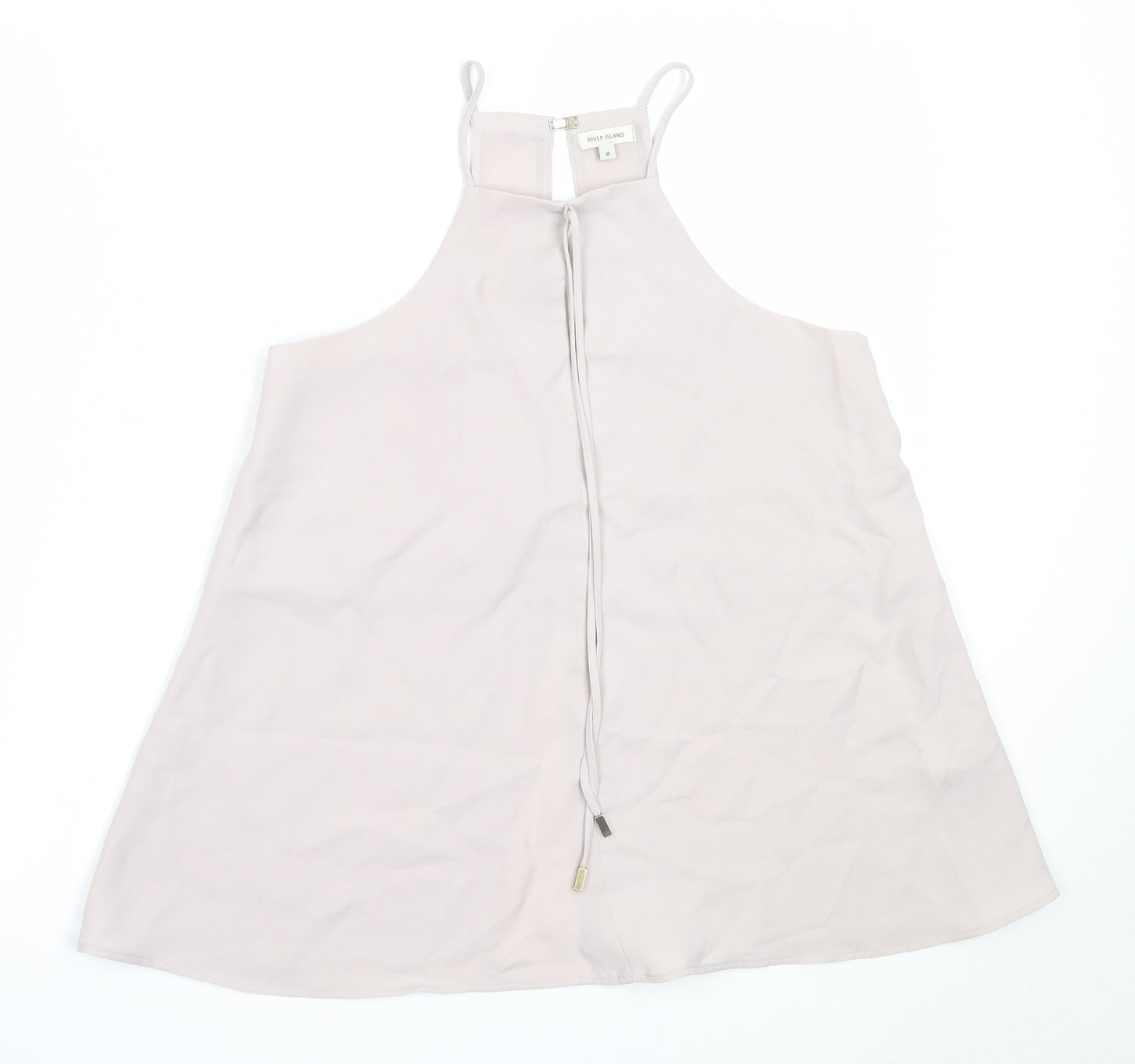 Womens UK Size 8 River Island Grey Camisole Blouse
