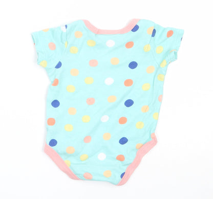 Lily & Jack Baby Green Polka Dot Cotton Babygrow One-Piece Size 3-6 Months