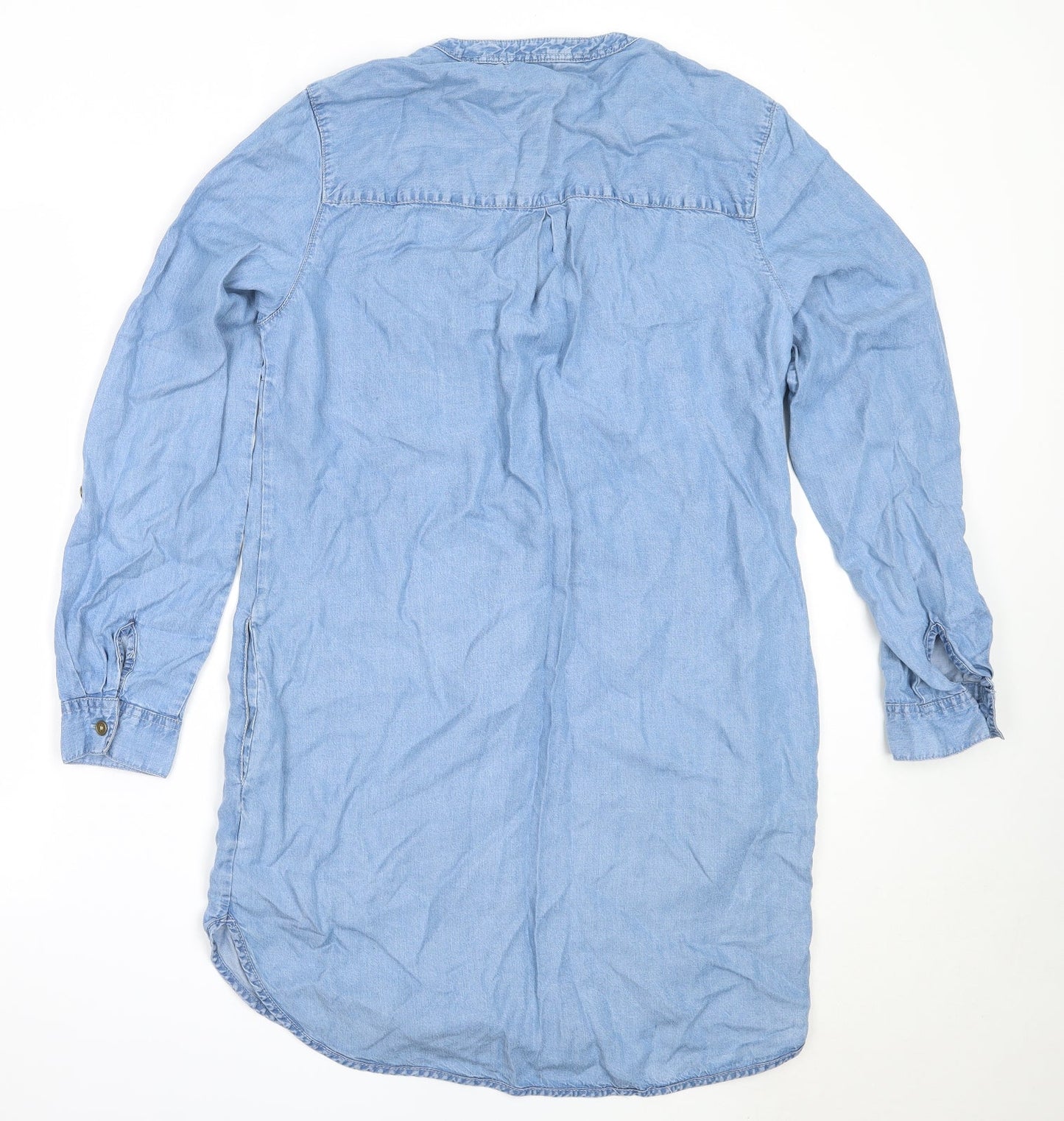 F&F Womens Blue  Lyocell Shift  Size 14  V-Neck