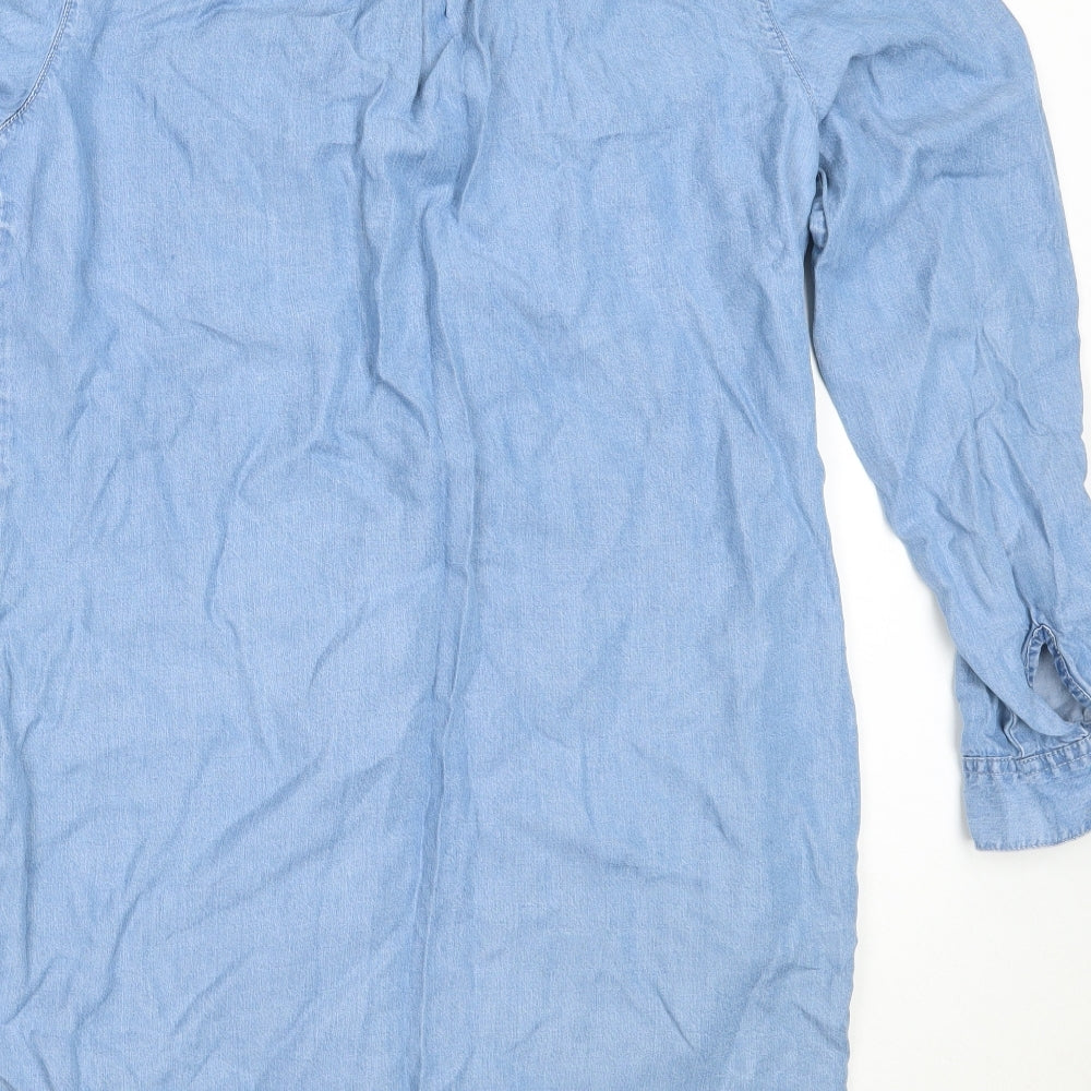 F&F Womens Blue  Lyocell Shift  Size 14  V-Neck