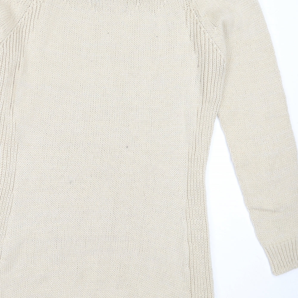 Womens UK Size S Preworn Beige Pullover Jumper