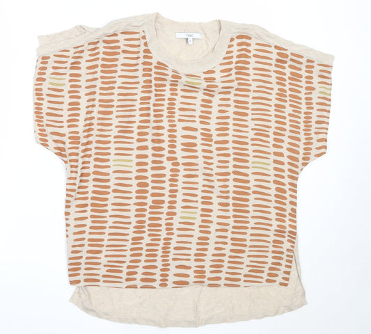 Womens UK Size M NEXT Beige Basic Blouse