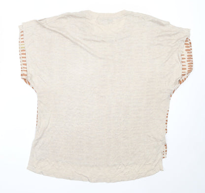 Womens UK Size M NEXT Beige Basic Blouse