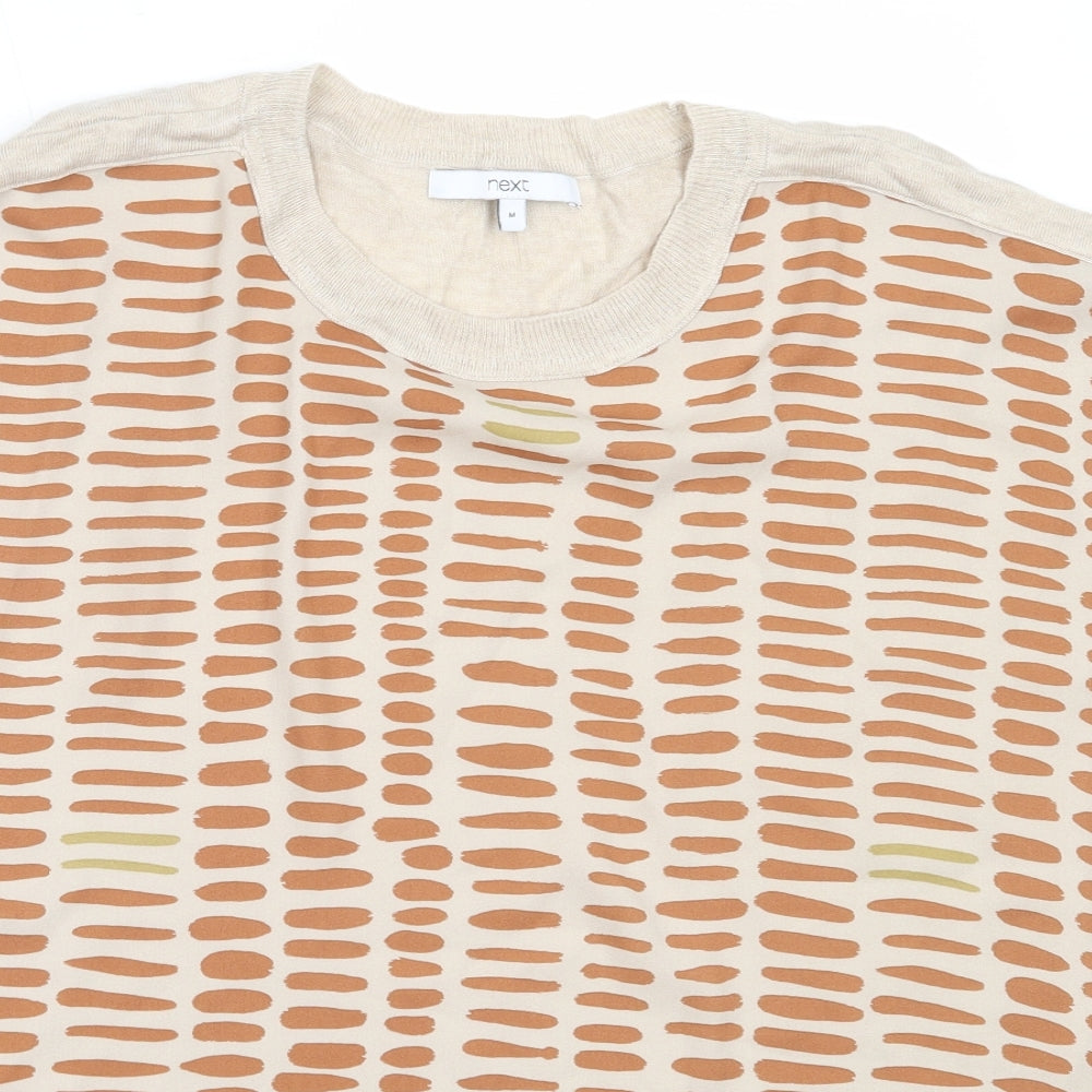 Womens UK Size M NEXT Beige Basic Blouse