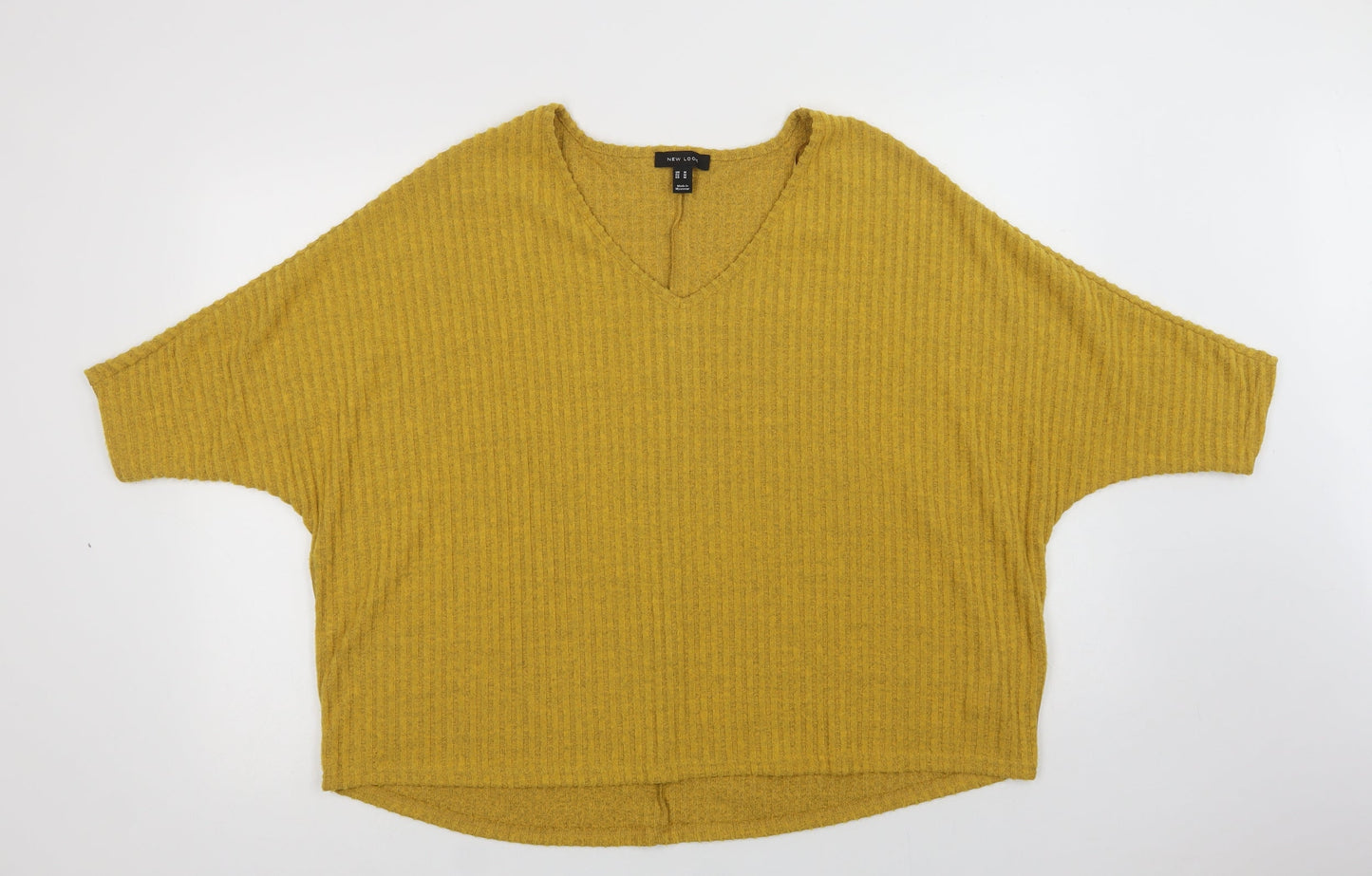 Womens UK Size M New Look Yellow Pullover Jumper