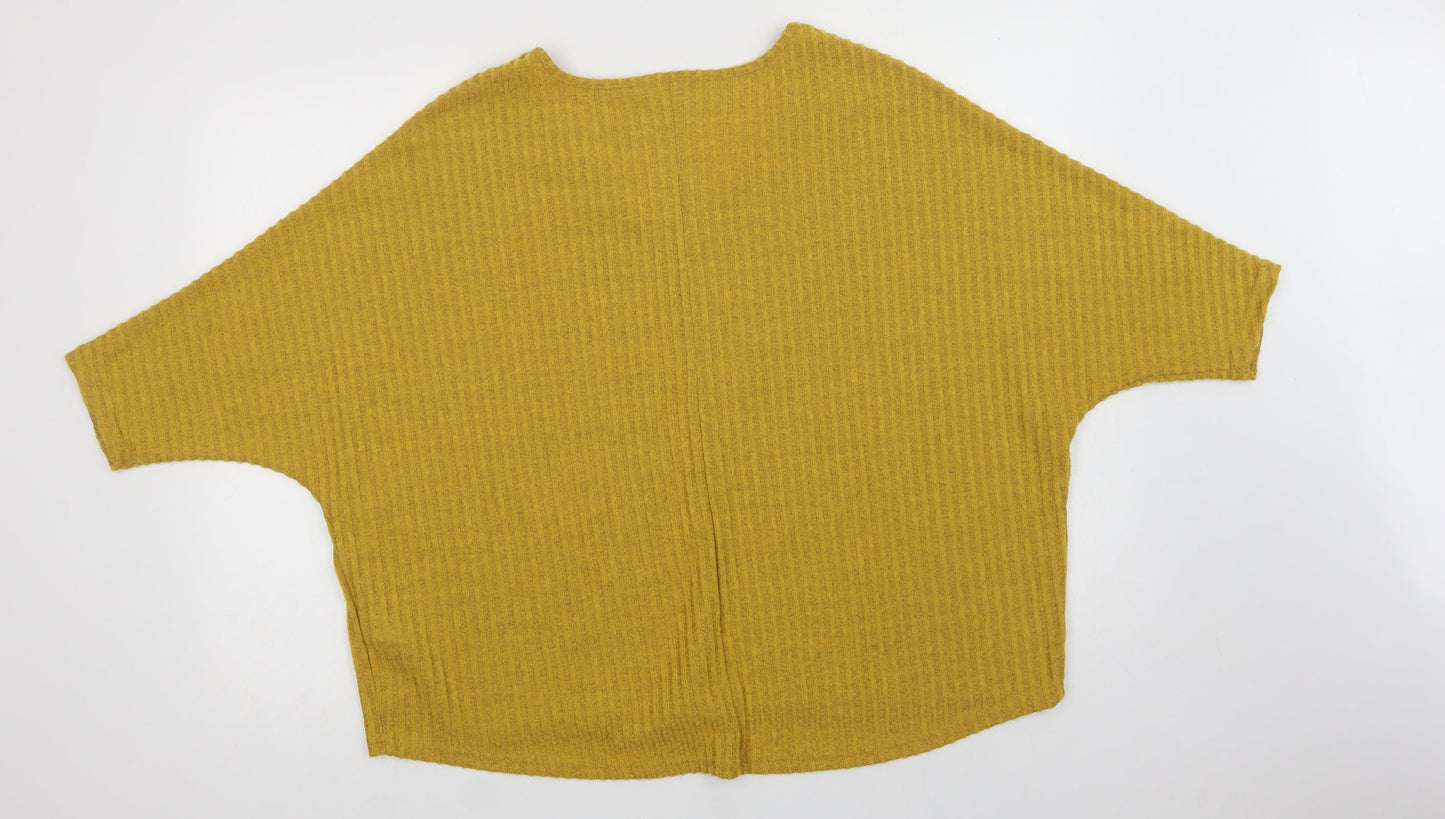 Womens UK Size M New Look Yellow Pullover Jumper