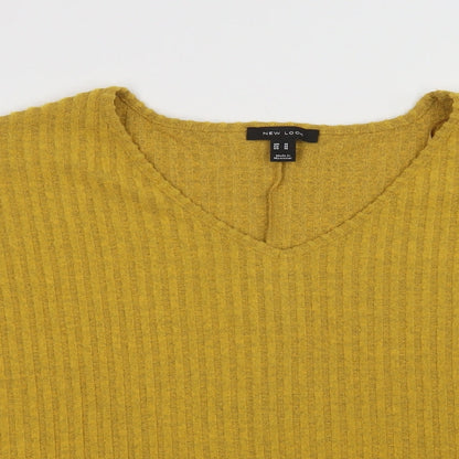 Womens UK Size M New Look Yellow Pullover Jumper