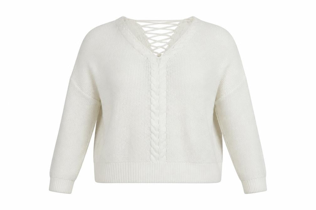 Womens UK Size 16 Miss Selfridge White Pullover Jumper