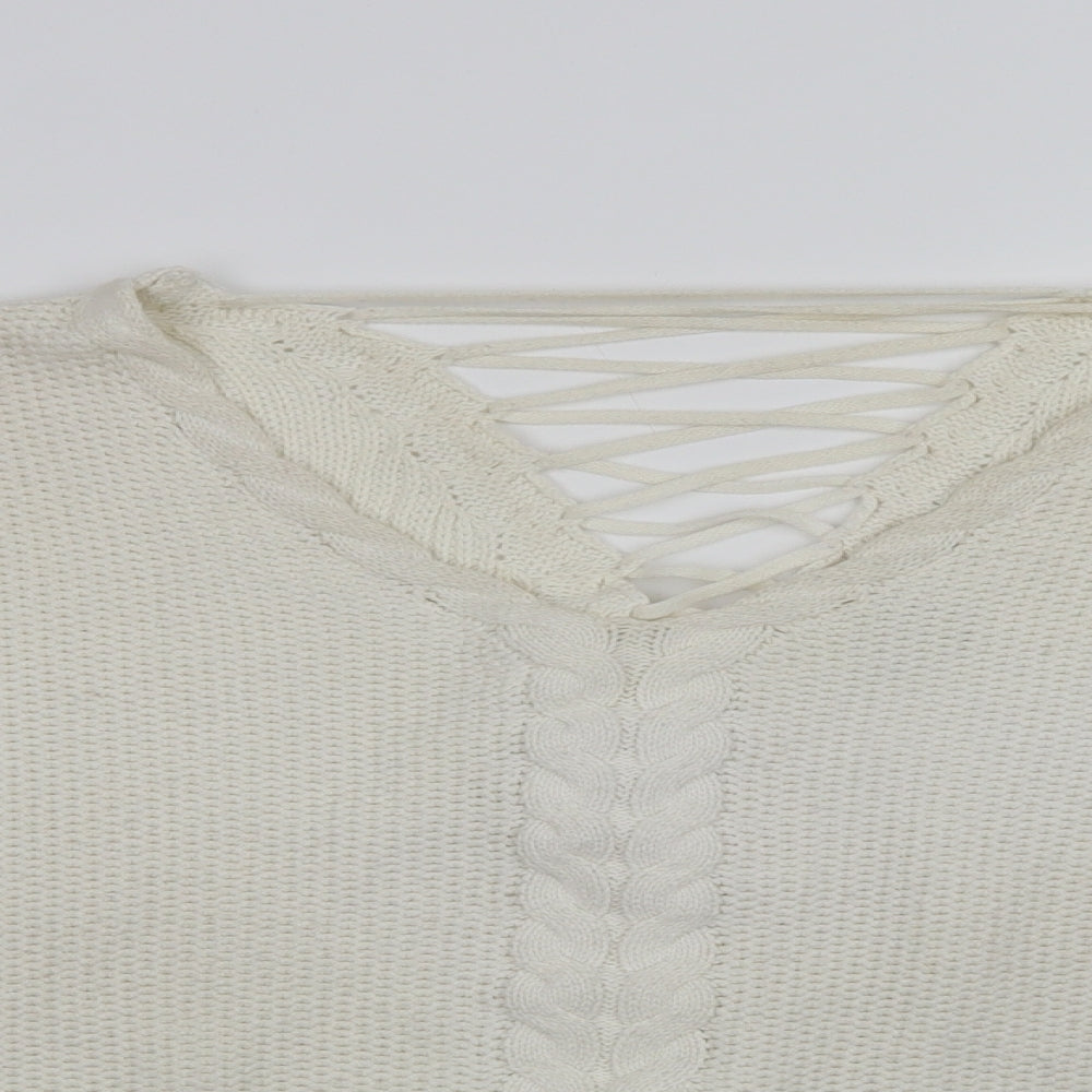 Womens UK Size 16 Miss Selfridge White Pullover Jumper