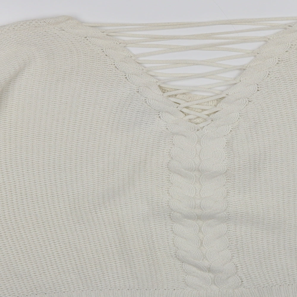 Womens UK Size 16 Miss Selfridge White Pullover Jumper