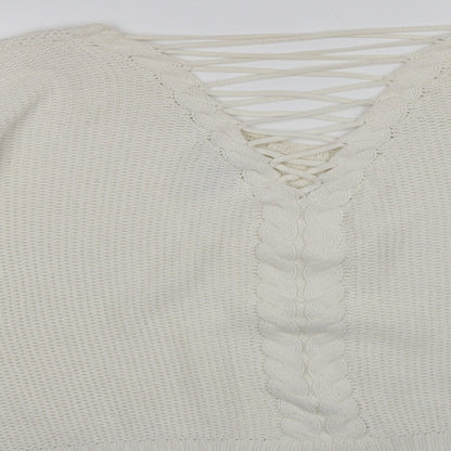 Womens UK Size 16 Miss Selfridge White Pullover Jumper