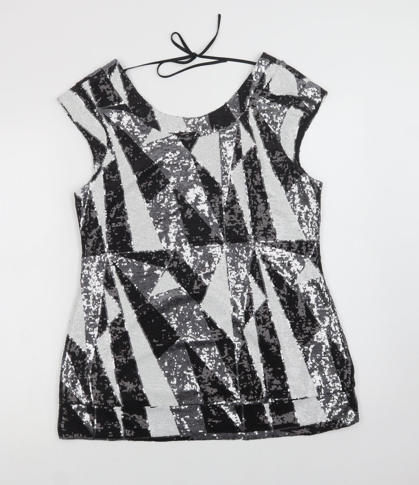 Womens UK Size 14 Julien Macdonald Black Basic Blouse